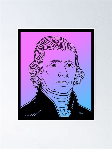 Thomas Jefferson Vaporwave Pastel Goth Aesthetic Poster By