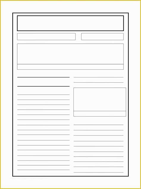 Free Printable Newspaper Templates for Students Of Kids Newspaper Template Colonial Newspaper ...