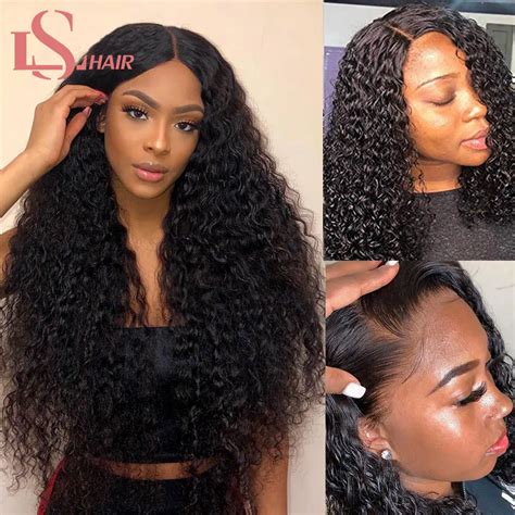 Ls Hair Brazilian Kinky Curly Human Hair Wigs Pre Plucked Hairline 4 4