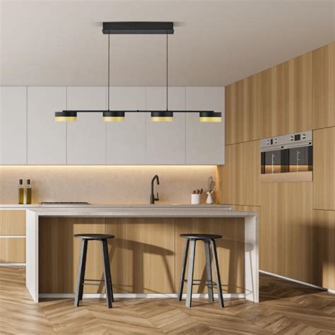 Hell Mesh Led Pendelleuchte Flammig Mit Dimmer Schwarz Gold