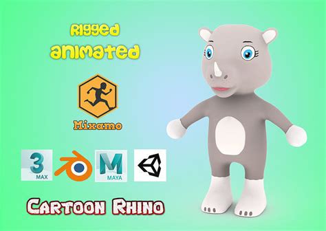 3D model Character013 Animated Rhino 3D VR / AR / low-poly rigged animated | CGTrader