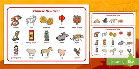 Chinese New Year Word Mat Differentiated Twinkl