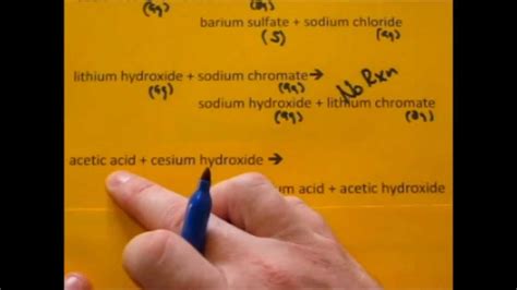 Predicting Double Replacement Reactions Part 2 Youtube