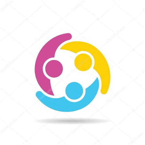 People Group Connectivity Logo Vector Graphic Design Illustration