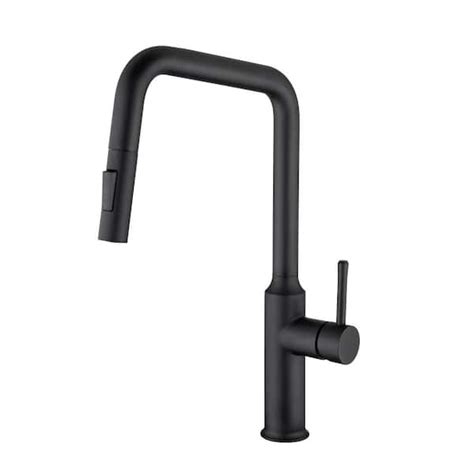 Flynama High Arc Spout Single Handle Pull Down Sprayer Kitchen Faucet With Advanced Spray In