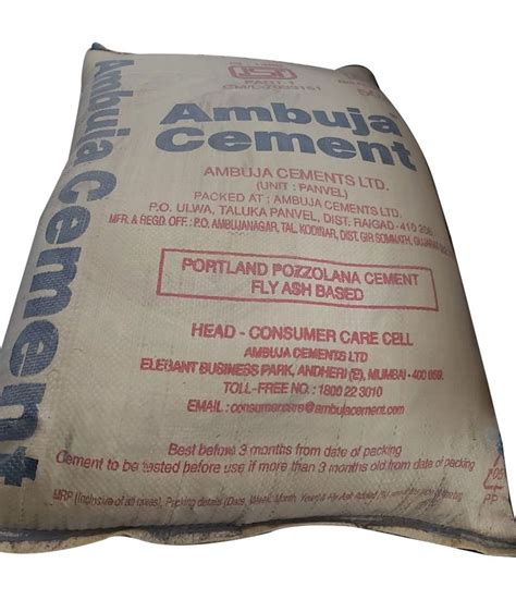 50kg Ambuja PPC Cement At Rs 400 Bag Ambuja Cement In Navi Mumbai