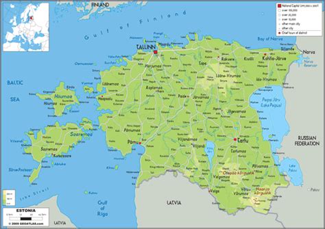 Estonia Physical Wall Map by GraphiOgre - MapSales