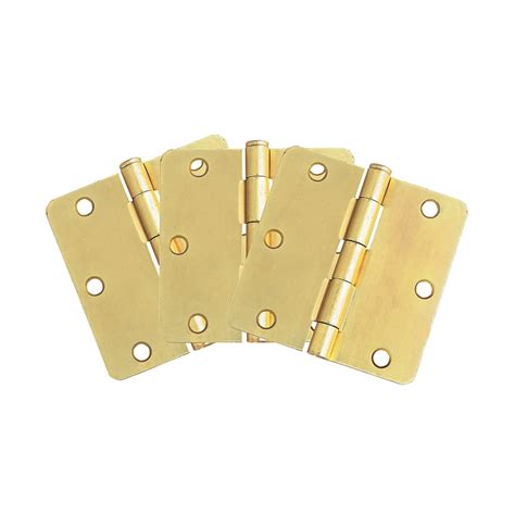 Design House Door Hinge In Satin Brass 3 5 Inch 1 4 Inch Radius 3