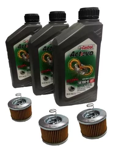 Kit Aceites Castrol W Mineral Filtros Yamaha Fz Cuotas Sin