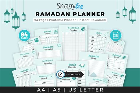 Ramadan Printable Planner Ramadan Checklist