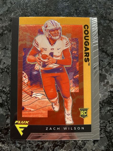 Panini Chronicles Draft Zach Wilson Flux Rookie Ebay