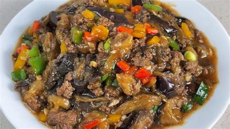 Tender Chinese Style Eggplant Recipe Soft And Savory Delight Minced Beef Eggplant Stir Fry