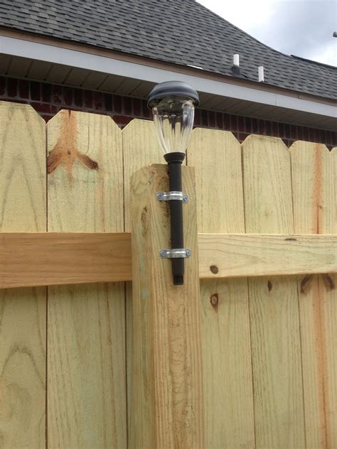 diy solar lights on fence posts - Tabetha Wallis