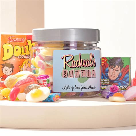 Personalised Retro Sweet Jar Sweets Gettingpersonal