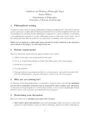 Writing A Philosophy Paper Pdf Guidelines For Writing A Philosophy