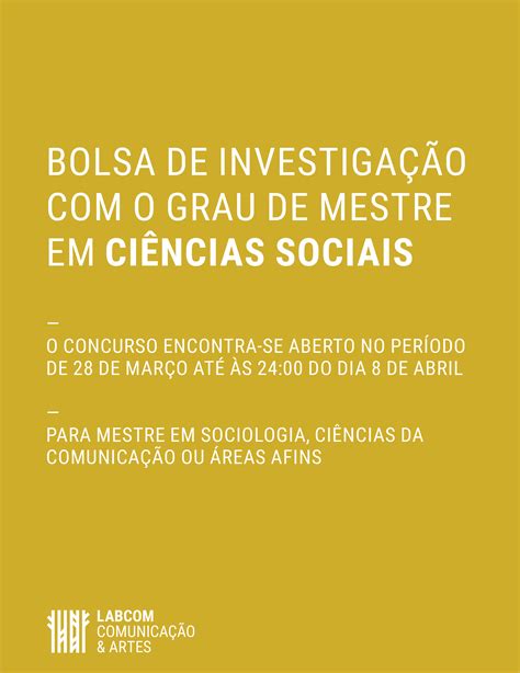 Concurso para atribuição de bolsa de investigação no âmbito do Projeto