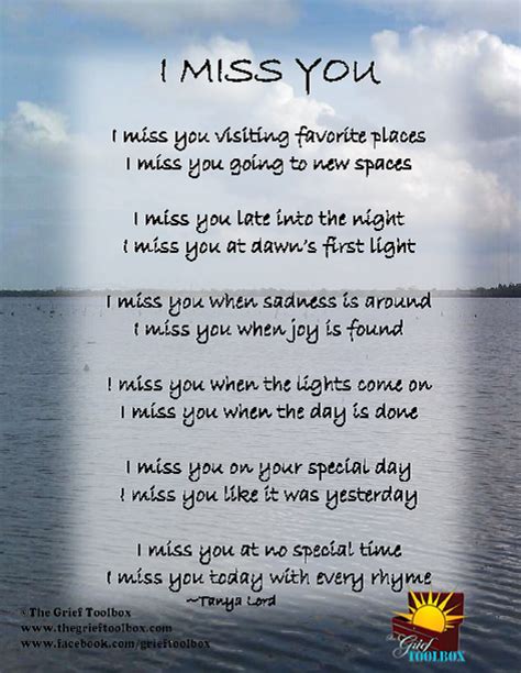 I Miss You - A poem | The Grief Toolbox