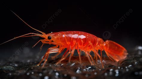 The Common Shrimps Are Red And Are Called Orange Shrimp Background