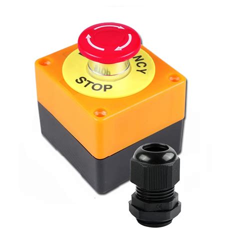 Buy Waterproof Emergency Stop Button Switch Ip Red Sign Mushroom