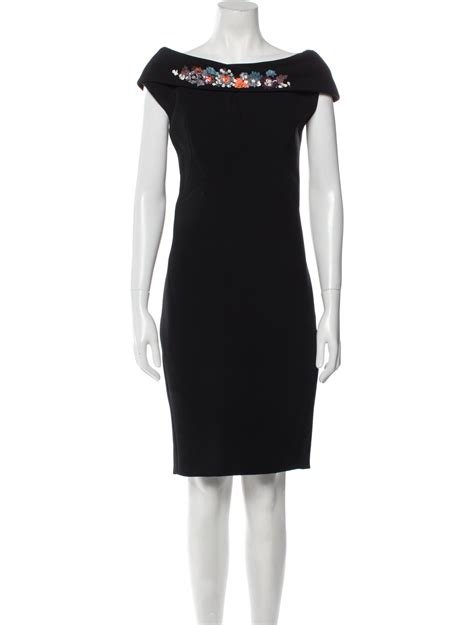 Zac Posen Bateau Neckline Mini Dress Black Dresses Clothing Zac43954 The Realreal