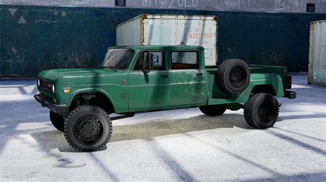 International Harvester Travelette Stepside Crew Cab Cgtrader