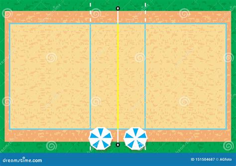 Beach Volley Vector Stock Vector Illustration Of Playground 151504687