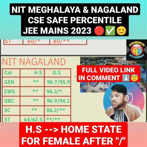 Nit Cse Safe Percentile For Jee Mains Jee Percentile