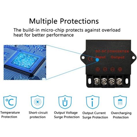 Dc 24v To 12v 10a Converter Voltage Reducer Regulator Step Down Buck