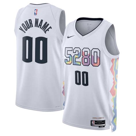 denver nuggets   nba city edition swingman jersey nike custom