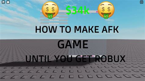 Roblox Studio How To Make An Afk Game Until To Get Robux Youtube