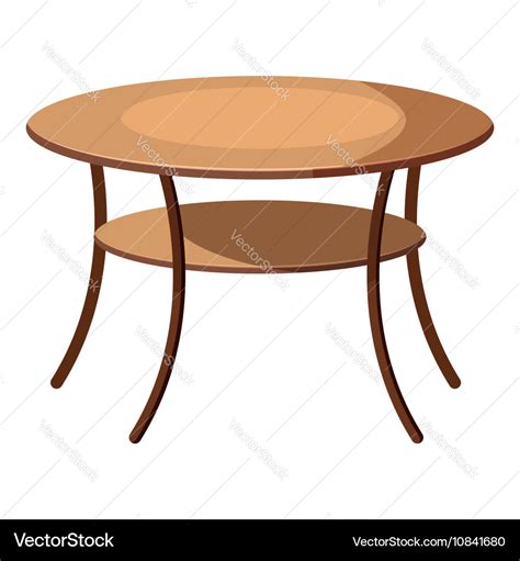 Round Table Icon Cartoon Style Royalty Free Vector Image