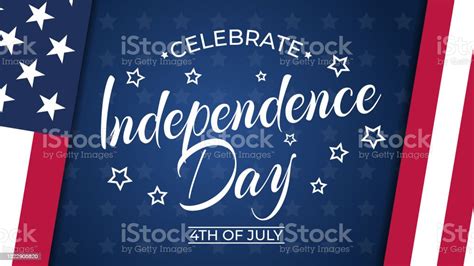 4th Of July Happy Independence Day Banner Vector Illustration Usa Flag