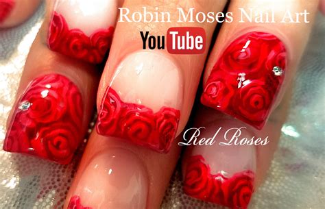 Red Rose Nail Art