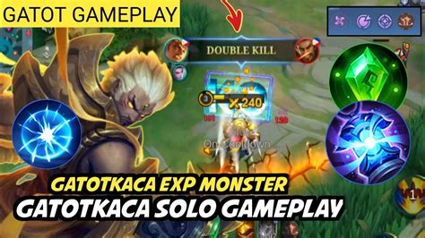 GATOTKACA EXP LANER GATOTKACA BEST BUILD AND EMBLEM 2024 YouTube