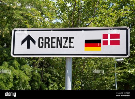 A shield and border between Germany and Denmark Stock Photo - Alamy