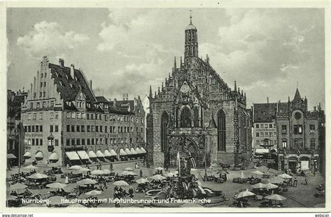 Nürnberg AK Nürnberg Hauptmarkt Neptunbrunnen Frauenkirche 1932 144