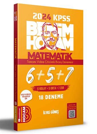 2024 KPSS Matematik Tamamı Çözümlü 6 5 7 Deneme Benim Hocam Yayınları