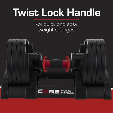 Core Fitness® Adjustable Dumbbell Weight Set By Affordable