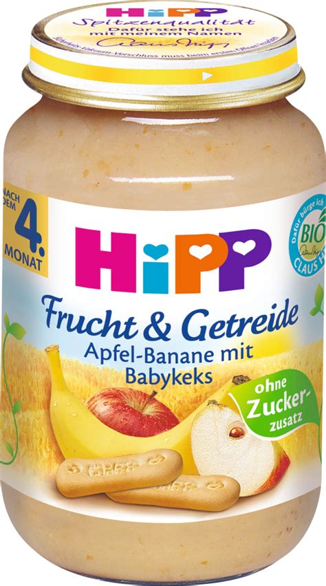 Hipp Frucht Getreide Apfel Banane Mit Babykeks Nach Dem Monat