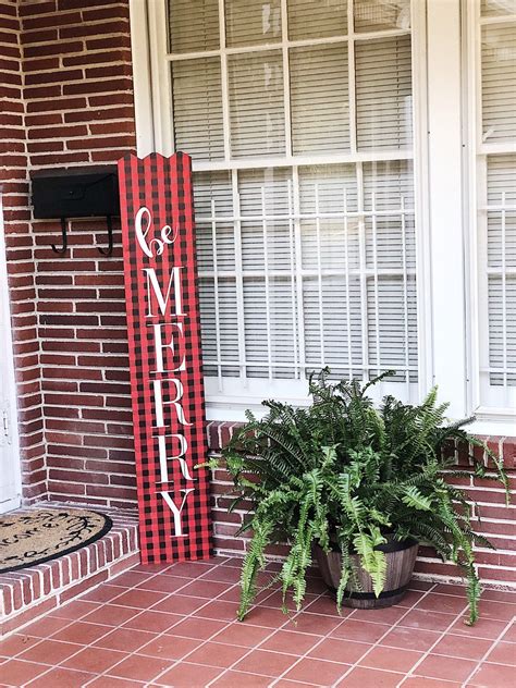 Holiday Front Porch Leaner Sign Christmas Sign Etsy