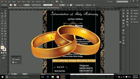 Illustrator How To Create A Wedding Invitation Card In Adobe