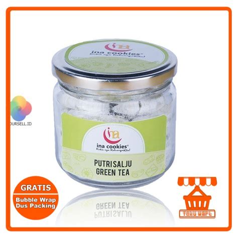 Jual Ina Cookies Putri Salju Green Tea Kemasan Jar PACKING AMAN