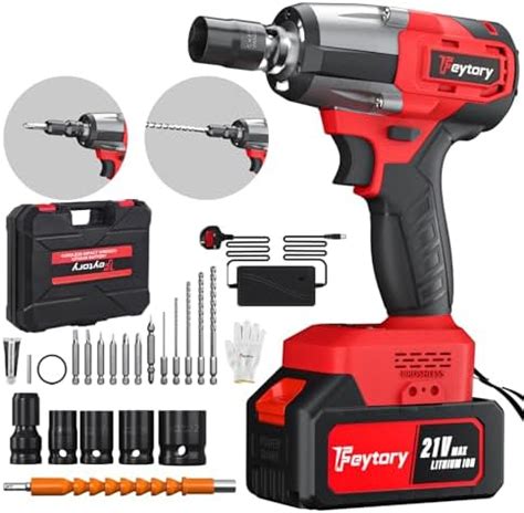 21V MAX Brushless Cordless Impact Wrench Car Repair Wheel Nut Gun