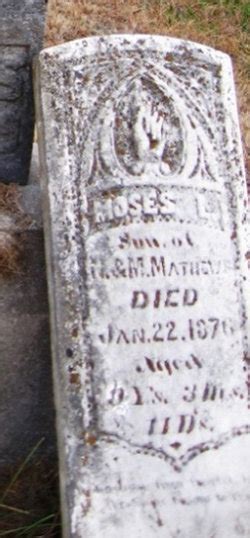 Moses Lafayette Mathews 1867 1876 Mémorial Find a Grave