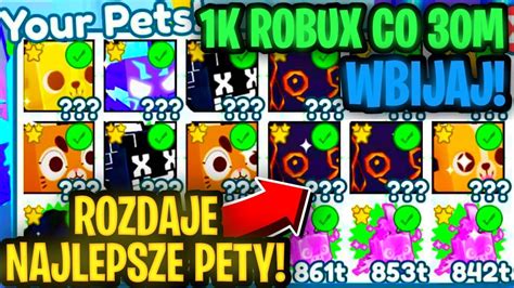 Rozdaje HUGE CATY W Pet Simulator XOSTATNI LIVE ROBLOX LIVE PL