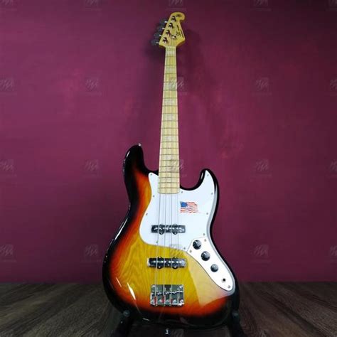 Contra Baixo Cordas Jazz Bass Sx Sjb Sunburst Escudo Branco