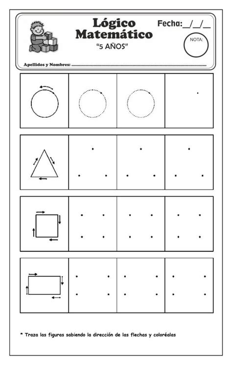 Lógico Matemático ejercicios divertidos para niños de preescolar 5 años ...