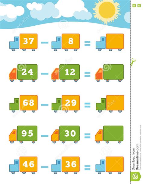 Compte Du Jeu Pour Les Enfants Préscolaires Fiches De Travail De