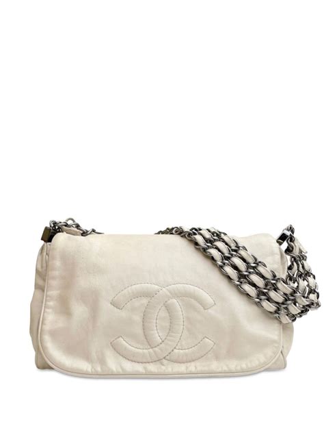 Chanel Pre Owned Bolsa De Hombro Cc Calfskin Triple Chain Flap