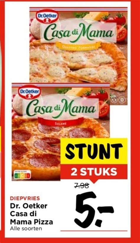 Dr Oetker Casa Di Mama Pizza Stuks Aanbieding Bij Vomar Voordeelmarkt